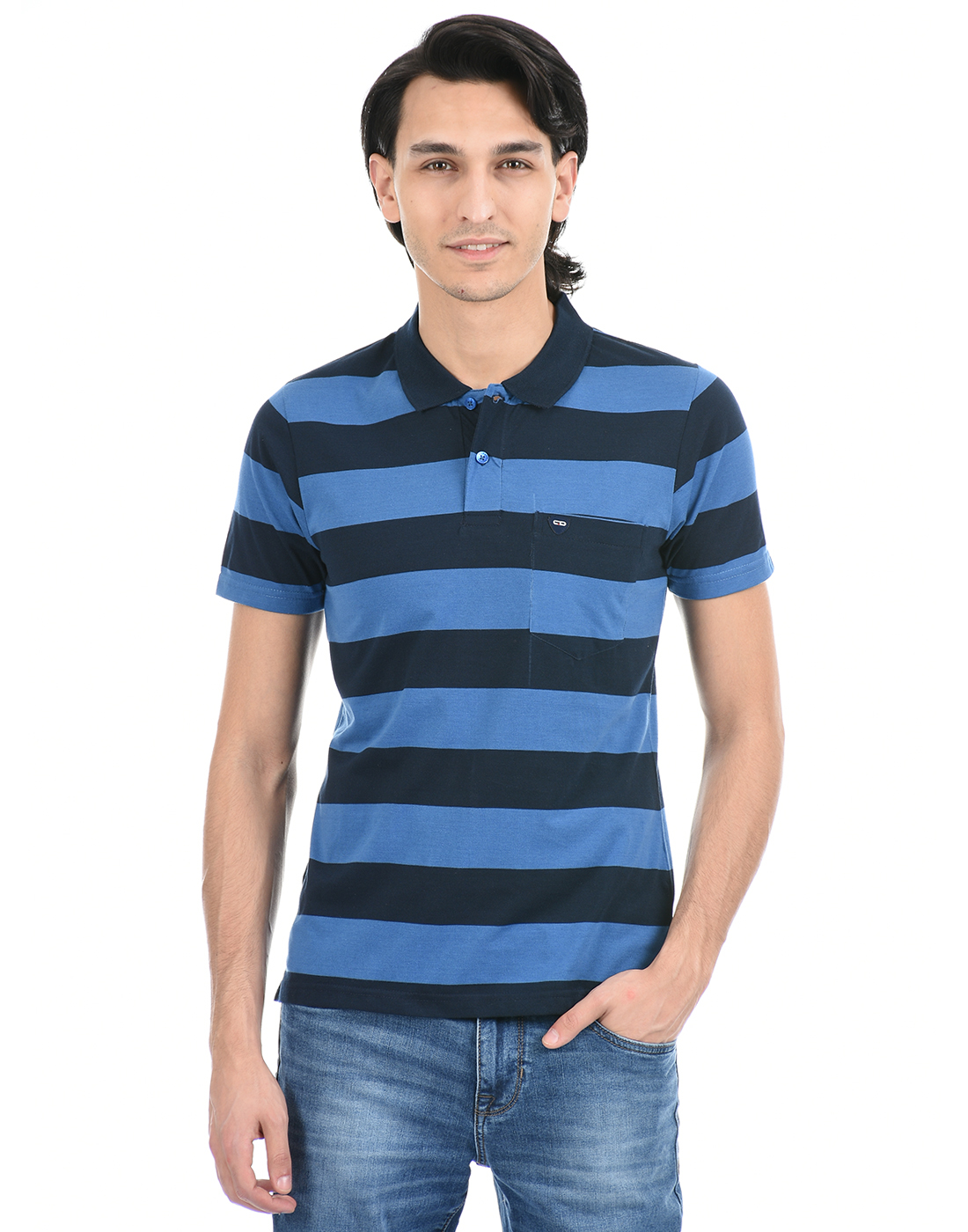 Cloak & Decker by Monte Carlo Men Blue Polo Tshirt